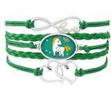 Girls Unicorn Horse Bracelets Animal Heart charms