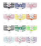 Girls Unicorn Horse Bracelets Animal Heart charms